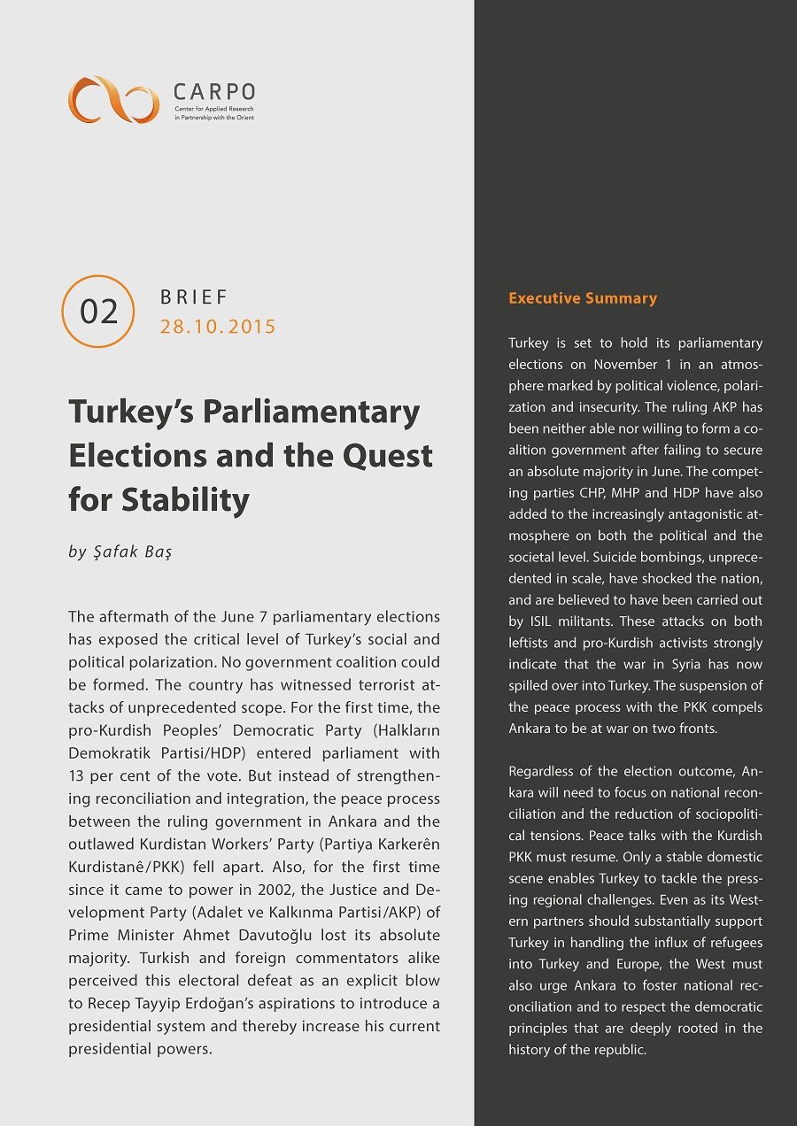 Turkey’s Parliamentary Elections and the Quest for Stability