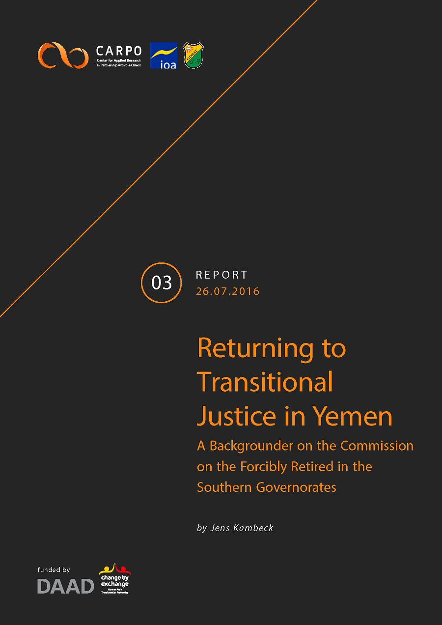 Returning to Transitional Justice in Yemen. A Backgrounder on the Commission on the Forcibly Retired in the Southern Governorates
