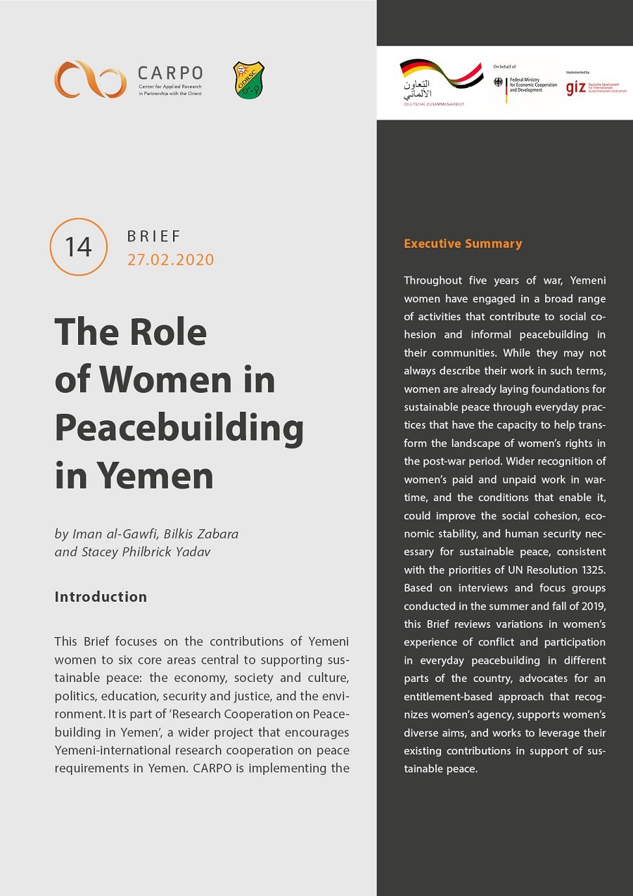 The Role of Women in Peacebuilding in Yemen