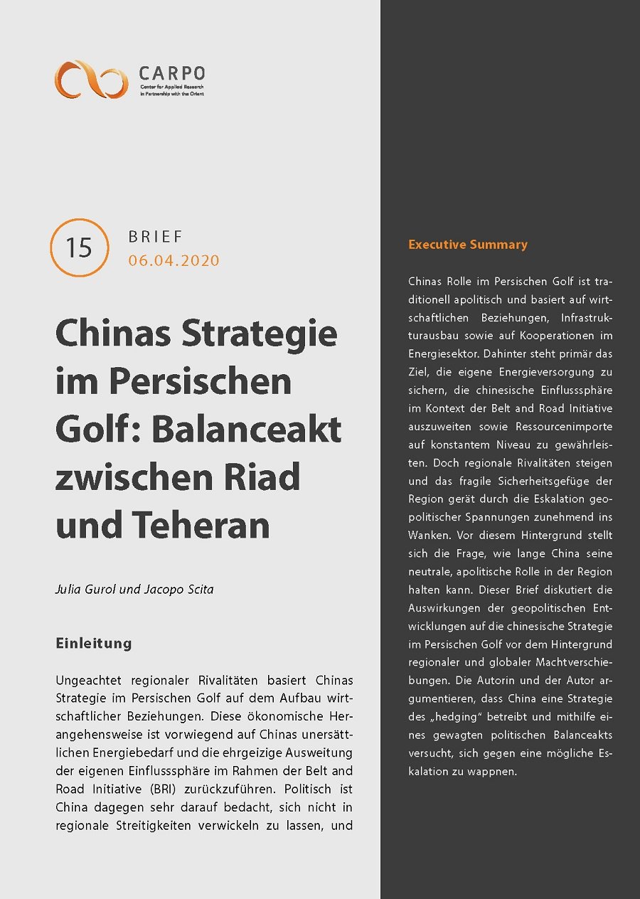 Chinas Strategie im Persischen Golf. Balanceakt zwischen Riad und Teheran