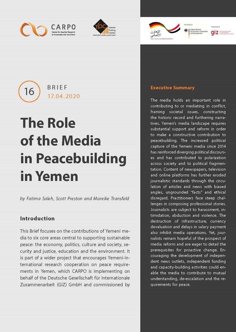 The Role of the Media in Peacebuilding in Yemen