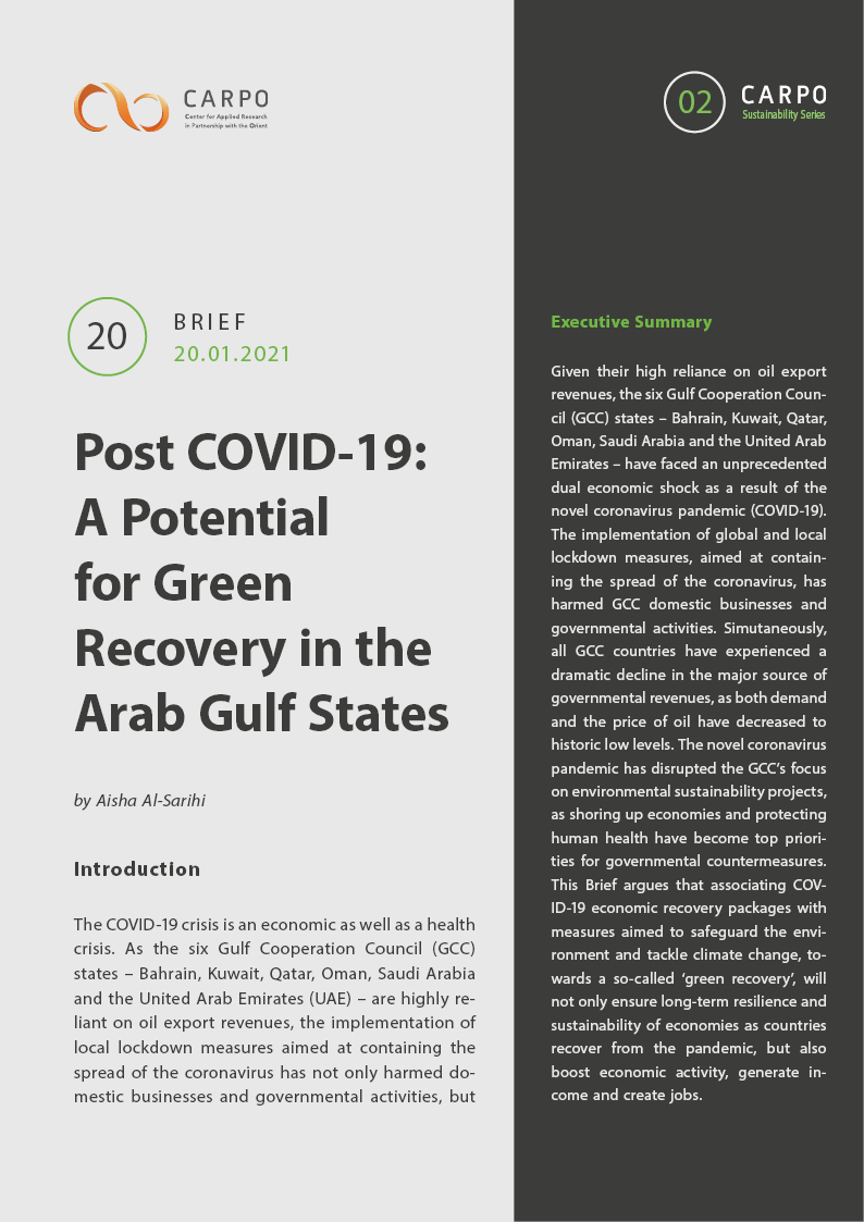 Post COVID-19: A Potential for Green Recovery in the Arab Gulf States